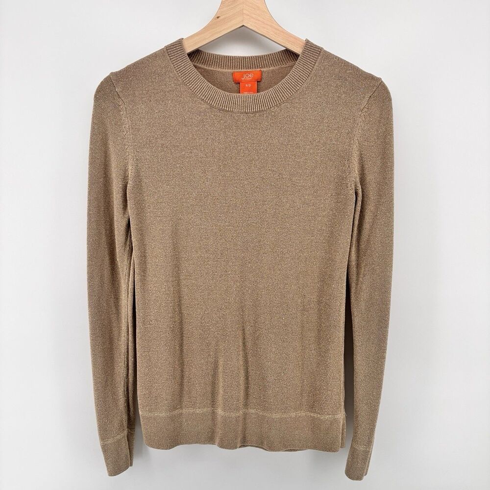 Joe Fresh Women's Sweater Size S/P Brown Long Sleeve Knit Pullover